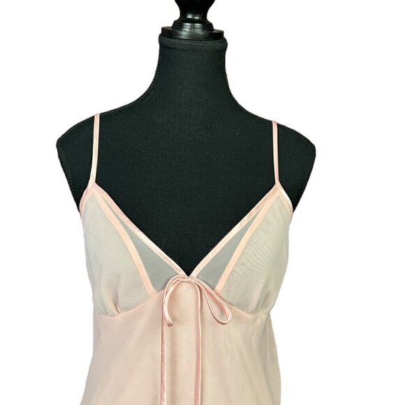 Vintage 90s Pink Baby Doll Slip Dress, Silk, Satin - Picture 3 of 5